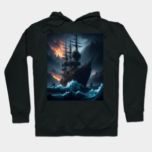 Fleet Of Ships Colorful Paint Style Hoodie